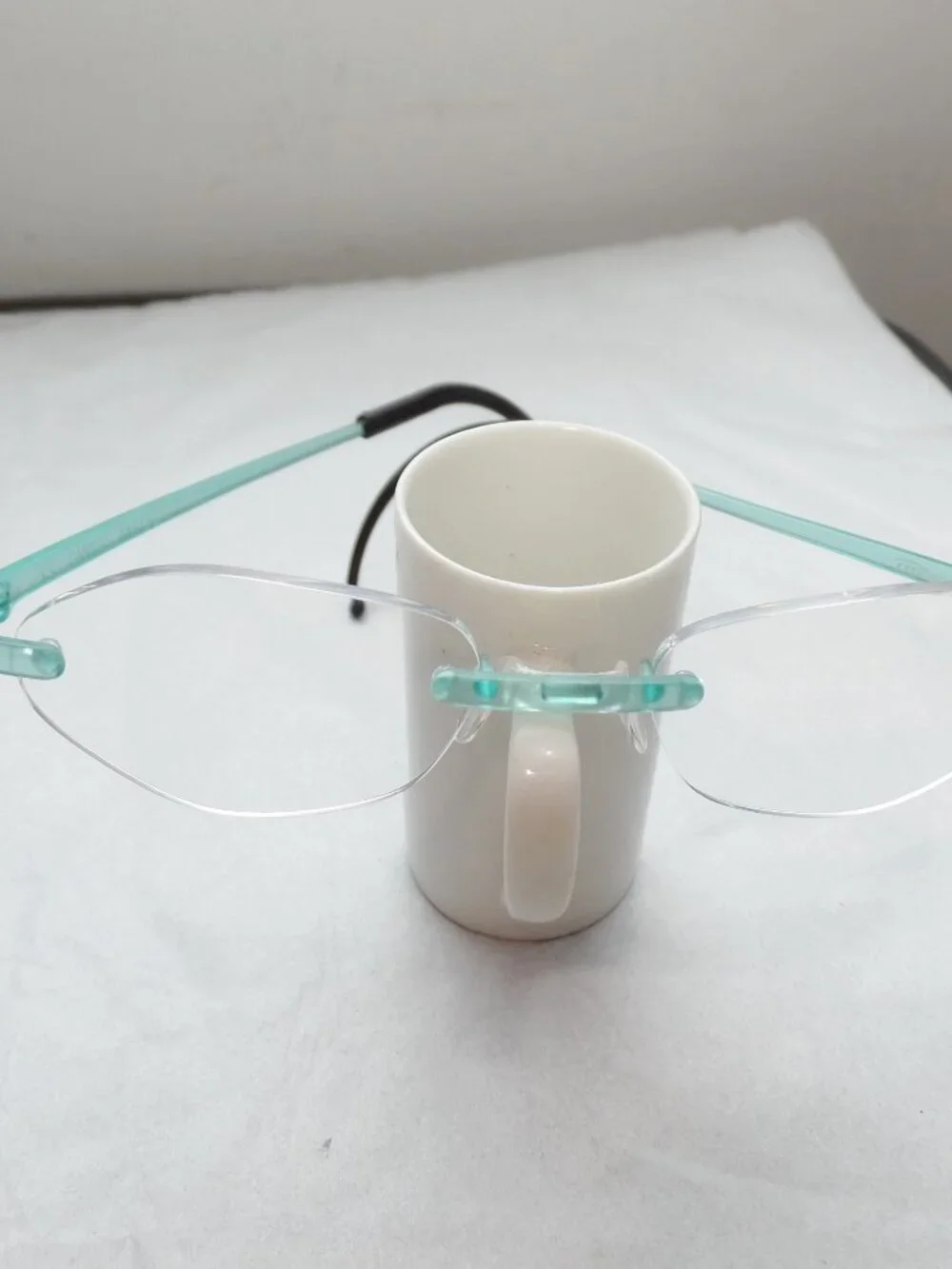 Eyephorics Rimless Light Blue Eyeglass Frames Swiss Made